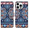 Cadorabo Schutzhülle für Apple iPhone 14 PRO Hülle Design Blau Handyhülle Schutzhülle Etui Magnetisch Case Cover