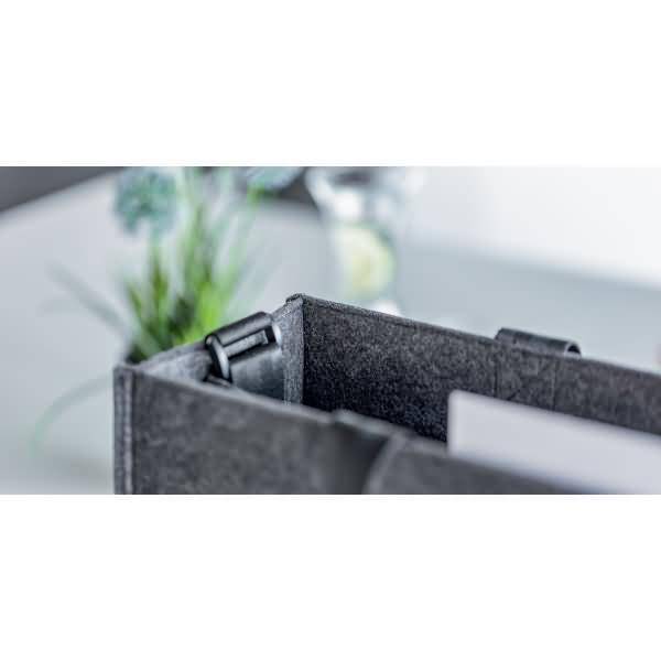 Desk Sharing Bag M dunkelgrau synthetischer Filz 360x280x150mm-1