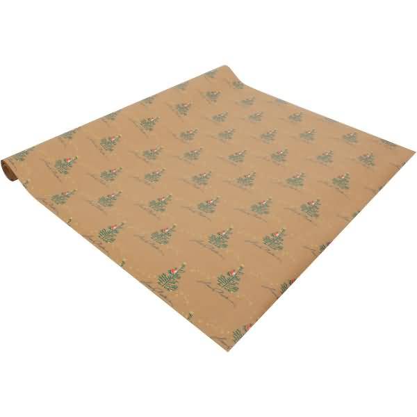 Weihnachts-Geschenkpapier 5mx50cm 100g Kraftpapier Christmas with apples