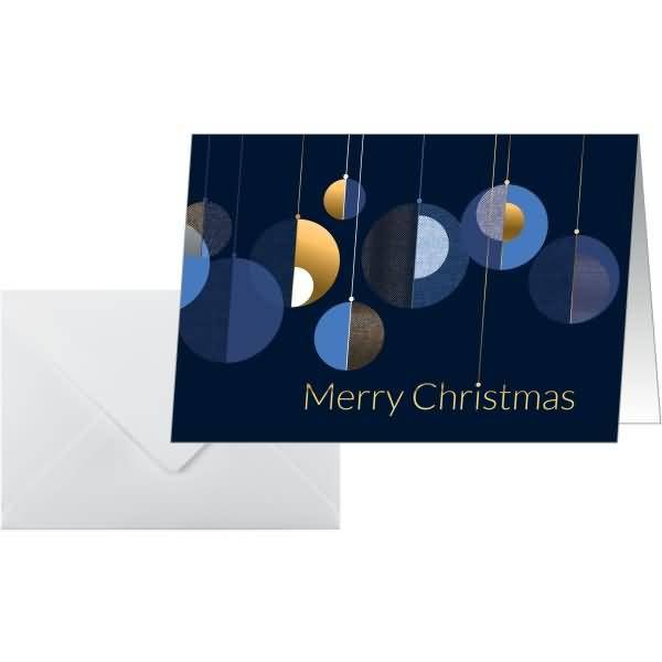 Weihnachtskarte A6 (A5) 250g 25+25 Stück Graphic Christmas balls