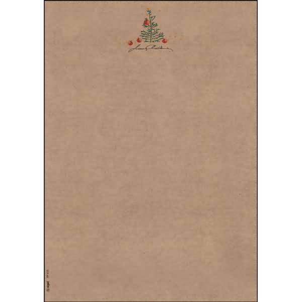 Weihnachtspapier A4 100g 100 Blatt Kraftpapier Christmas with apples-0