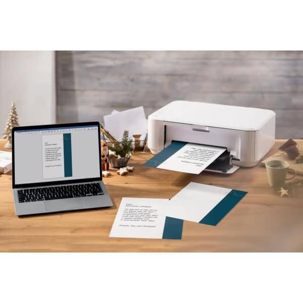 Weihnachtspapier A4 90g 100 Blatt Christmas tree (petrol)-1