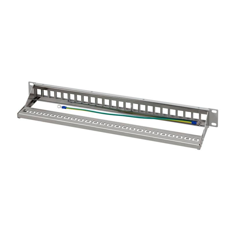 LogiLink Professional 19" Patchpanel für 24 Keystone-Module mit Kabelabfang-1