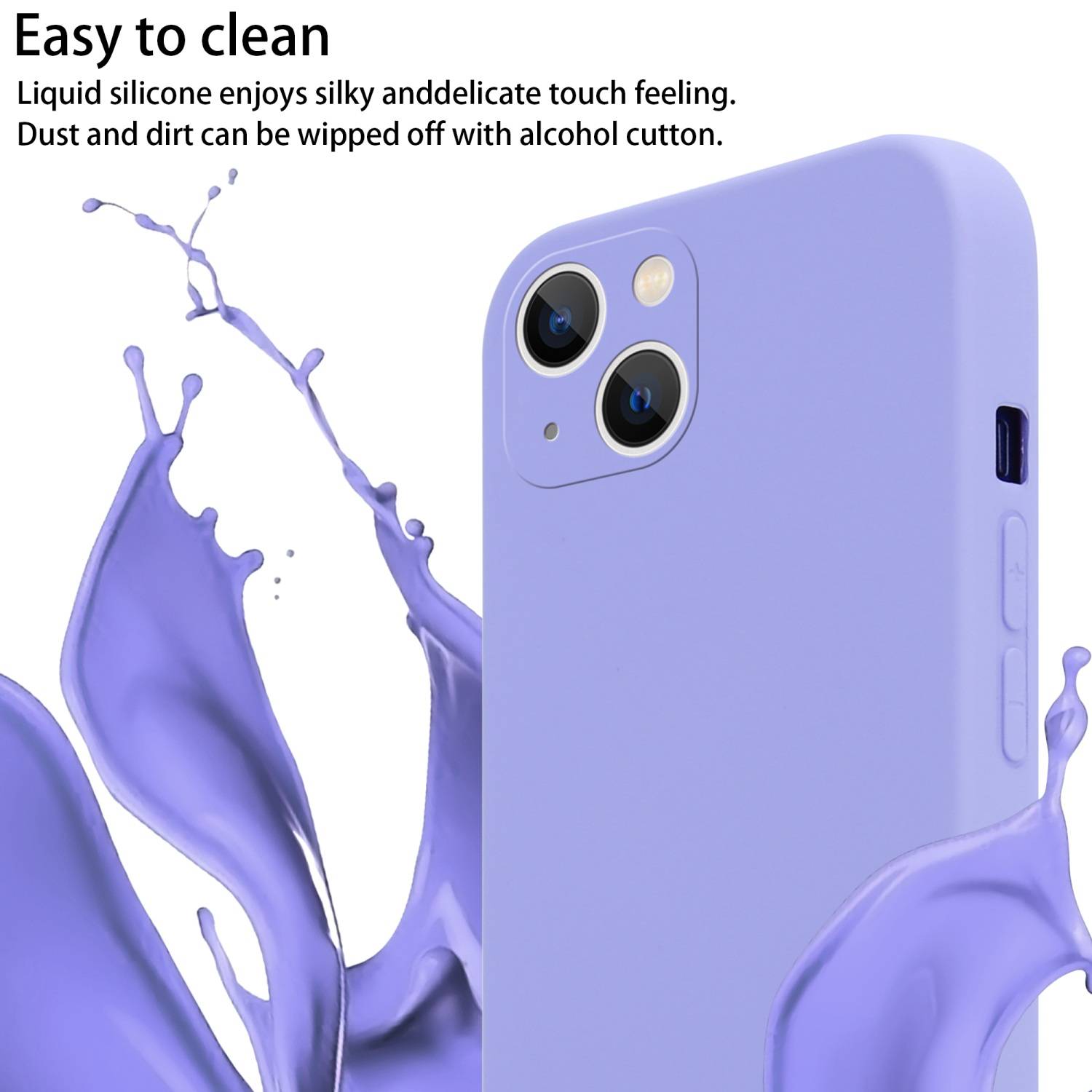 Cadorabo Schutzhülle für Apple iPhone 14 PLUS Hülle in Lila Handykette Etui längenverstellbar Kordel Band-1