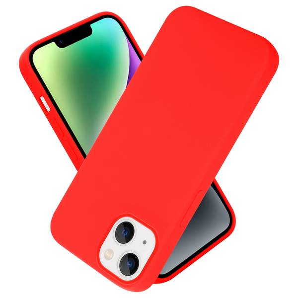 Cadorabo Schutzhülle für Apple iPhone 14 Hülle in Rot Handyhülle Case Cover TPU Etui