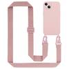 Cadorabo Schutzhülle für Apple iPhone 14 Hülle in Rosa Handykette Etui längenverstellbar Kordel Band