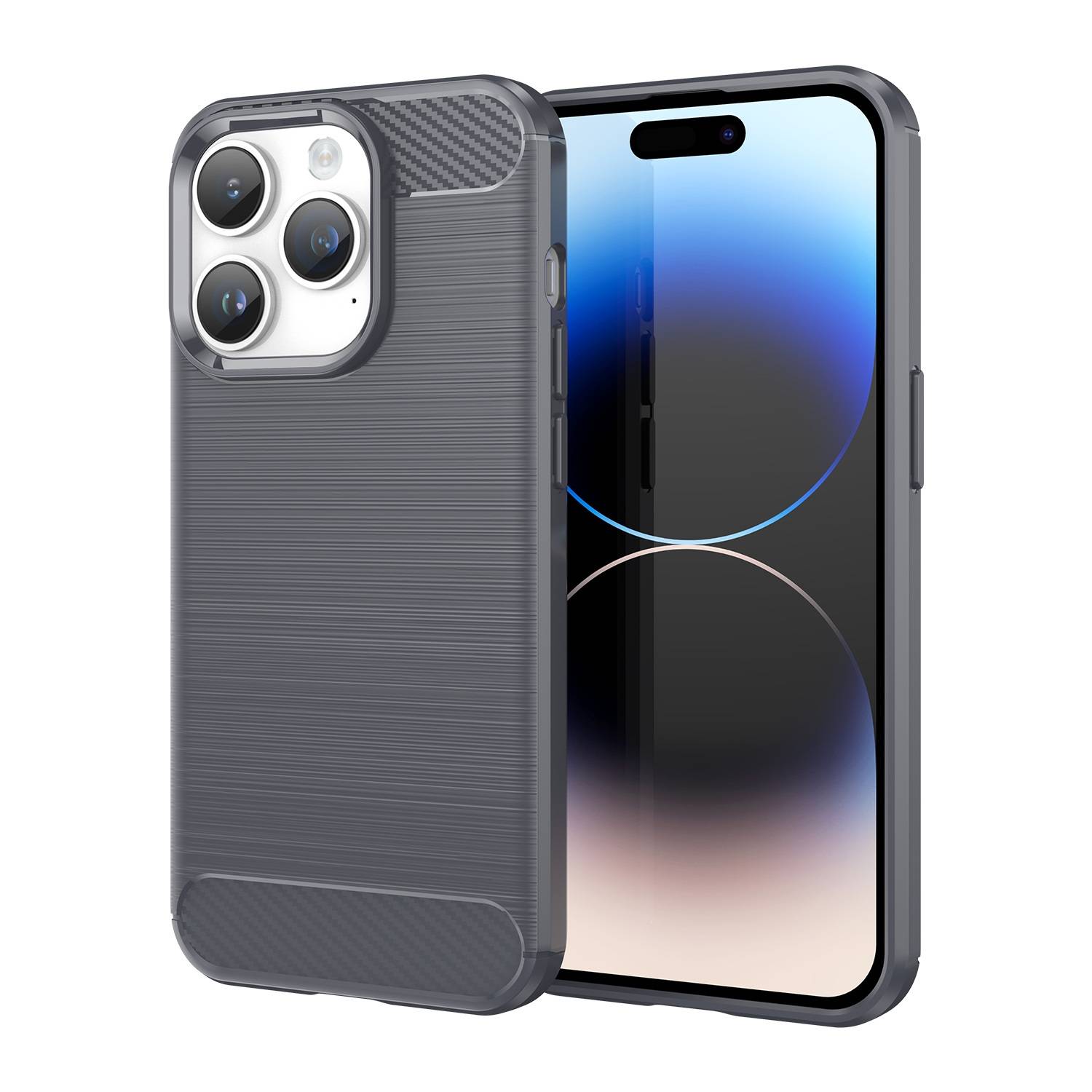 Cadorabo Hülle für Apple iPhone 14 PRO in Grau Schutzhülle TPU Case Cover Etui Handyhülle-0