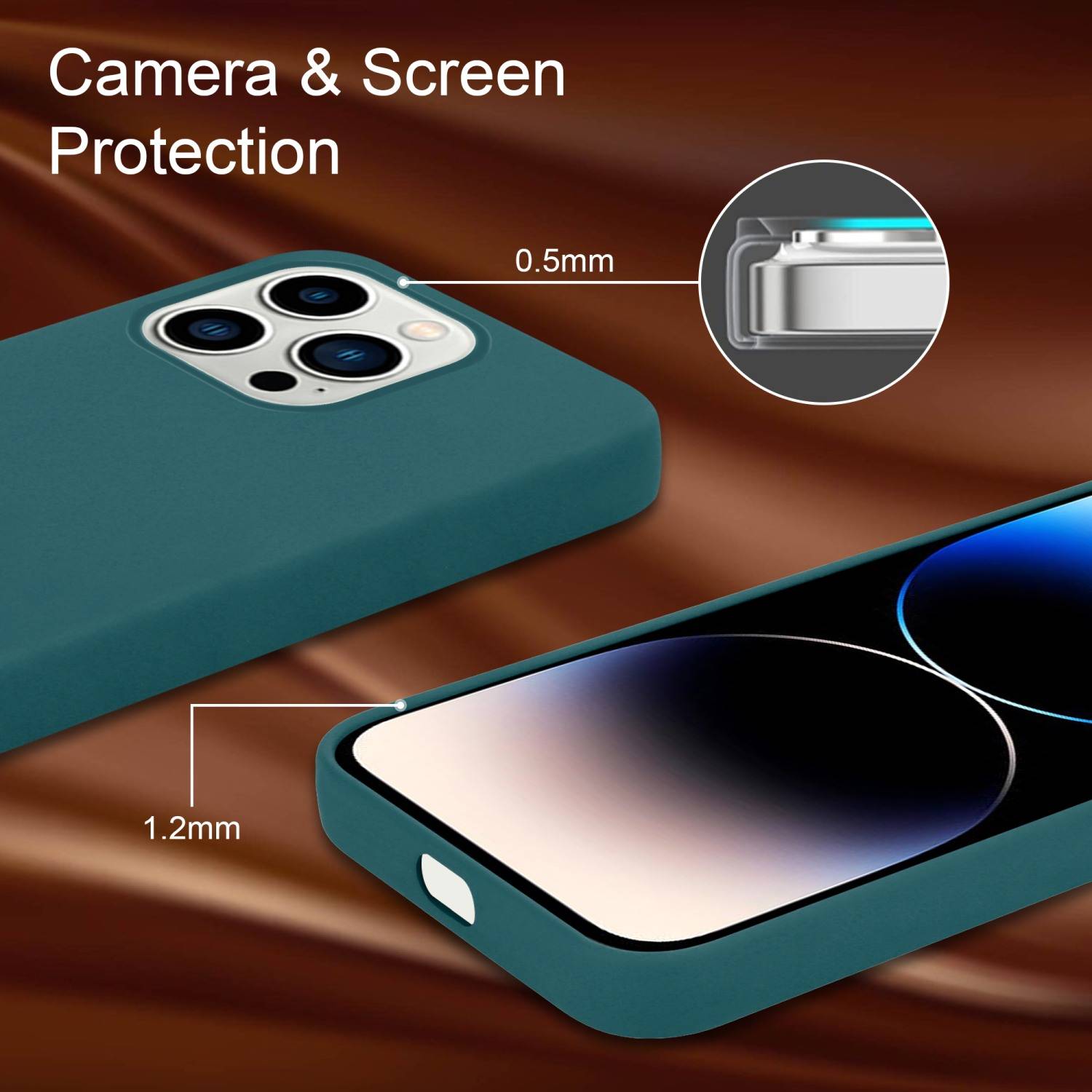 Cadorabo Schutzhülle für Apple iPhone 14 PRO MAX Hülle in Grün Handyhülle Case Cover TPU Etui-2
