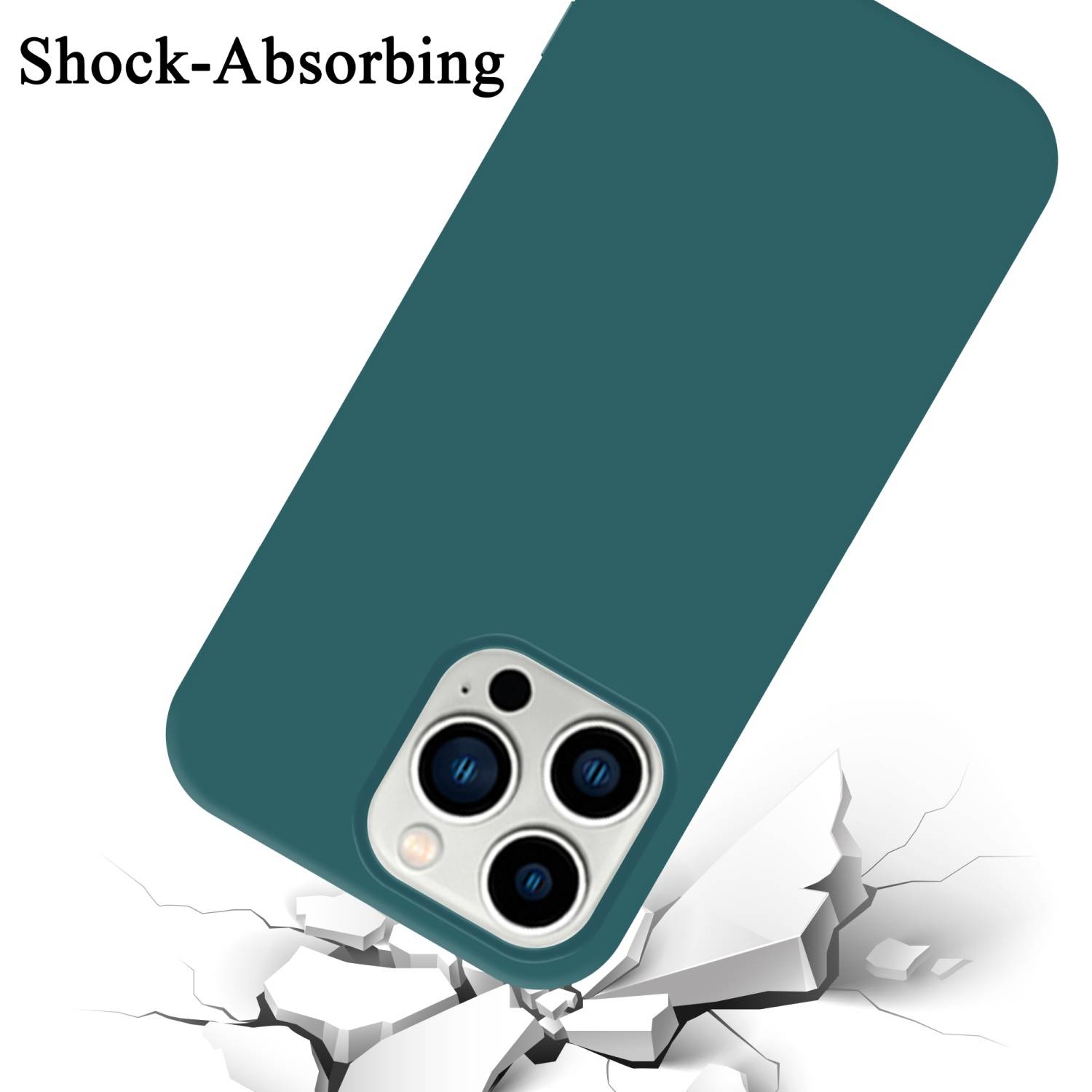 Cadorabo Schutzhülle für Apple iPhone 14 PRO MAX Hülle in Grün Handyhülle Case Cover TPU Etui-3