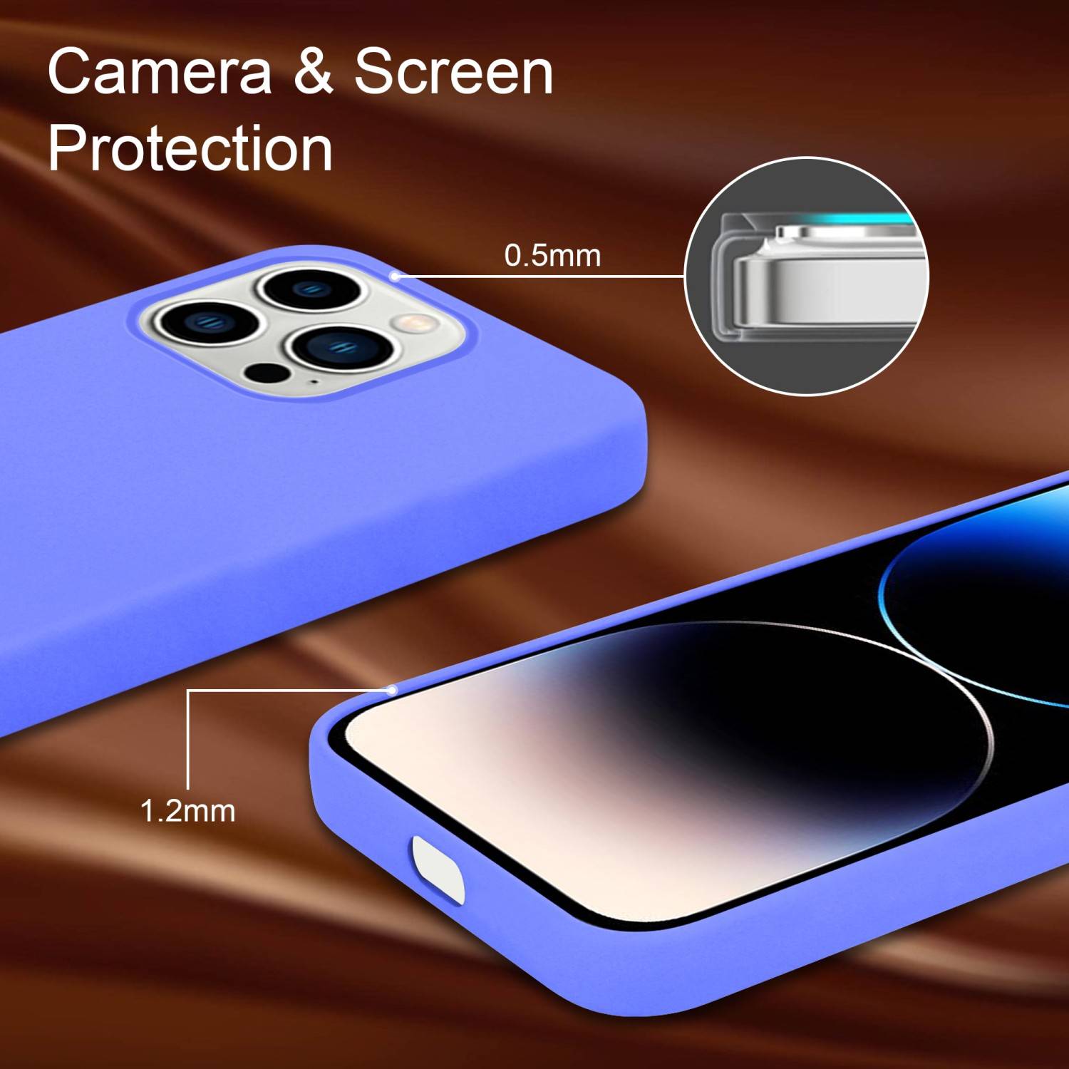 Cadorabo Schutzhülle für Apple iPhone 14 PRO Hülle in Lila Handyhülle Case Cover TPU Etui-3