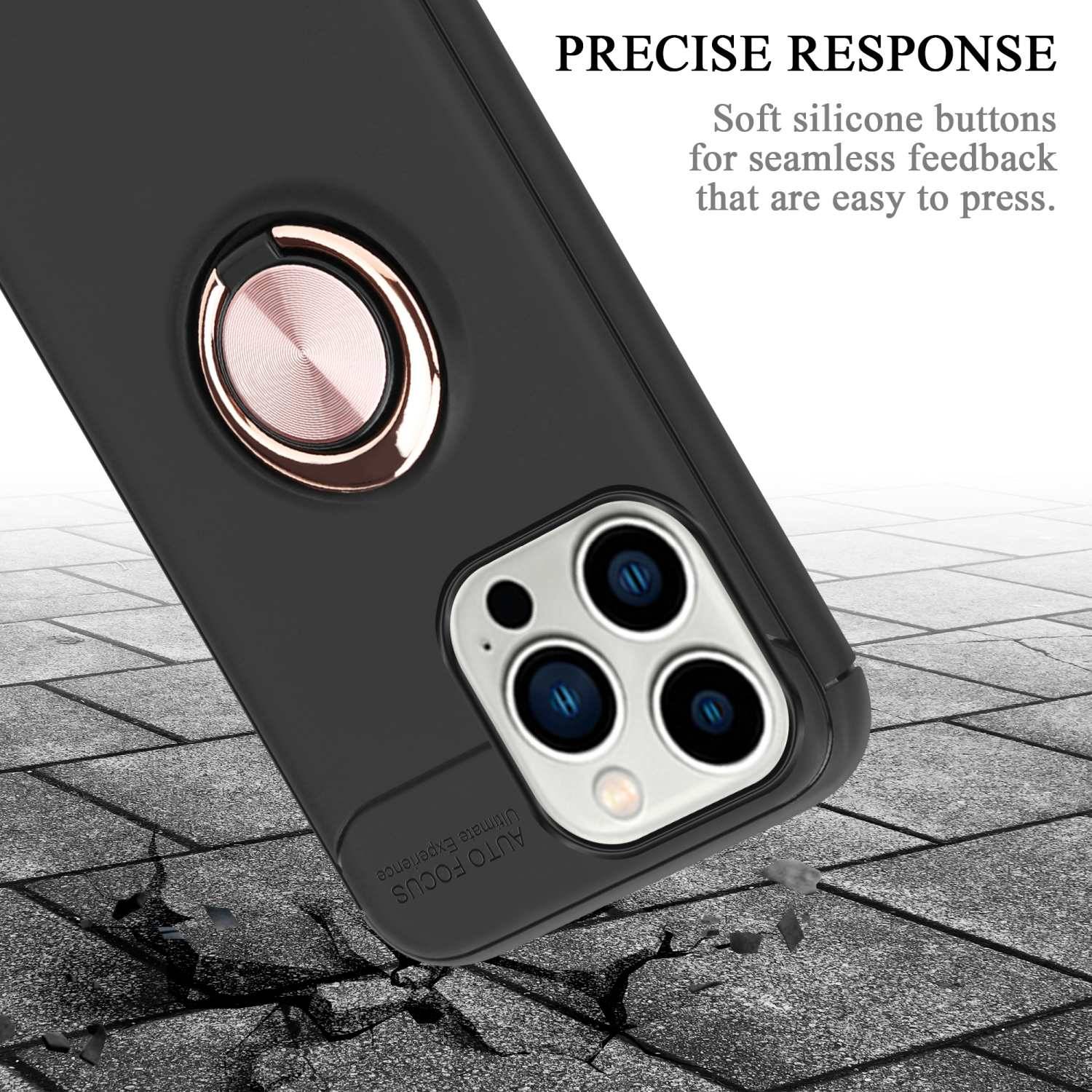 Cadorabo Schutzhülle für Apple iPhone 14 PRO Hülle in schwarz Handyhülle Etui Cover Case Silikon TPU-2