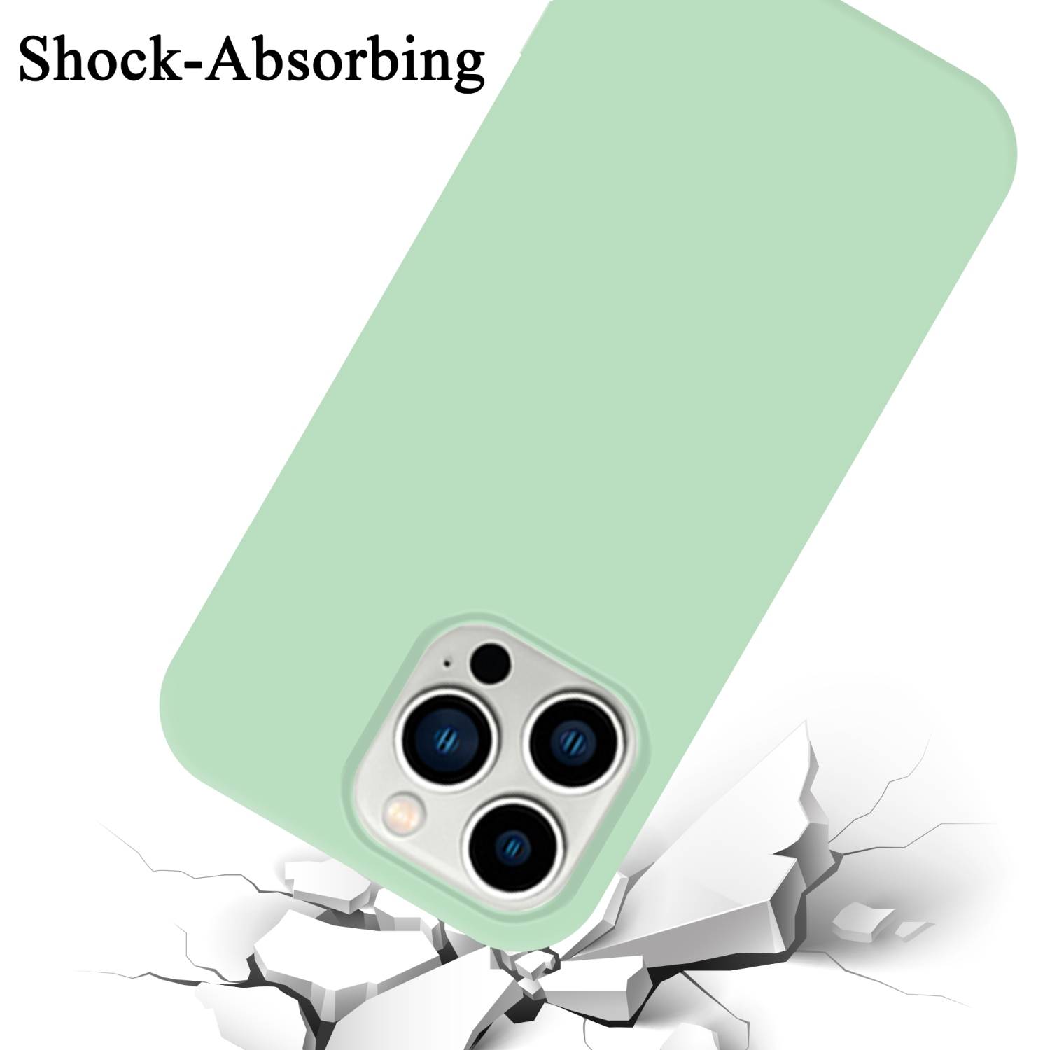 Cadorabo Schutzhülle für Apple iPhone 14 PRO MAX Hülle in Grün Handyhülle Case Cover TPU Etui-3