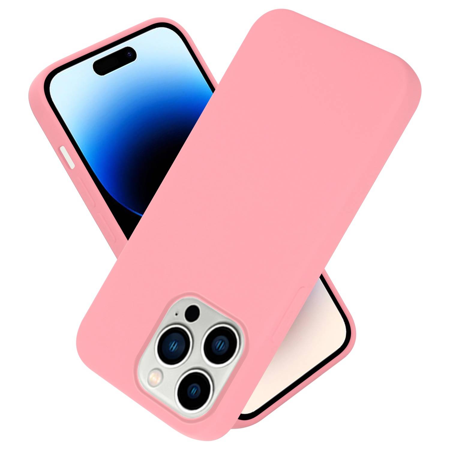 Cadorabo Schutzhülle für Apple iPhone 14 PRO MAX Hülle in Rosa Handyhülle Case Cover TPU Etui-0