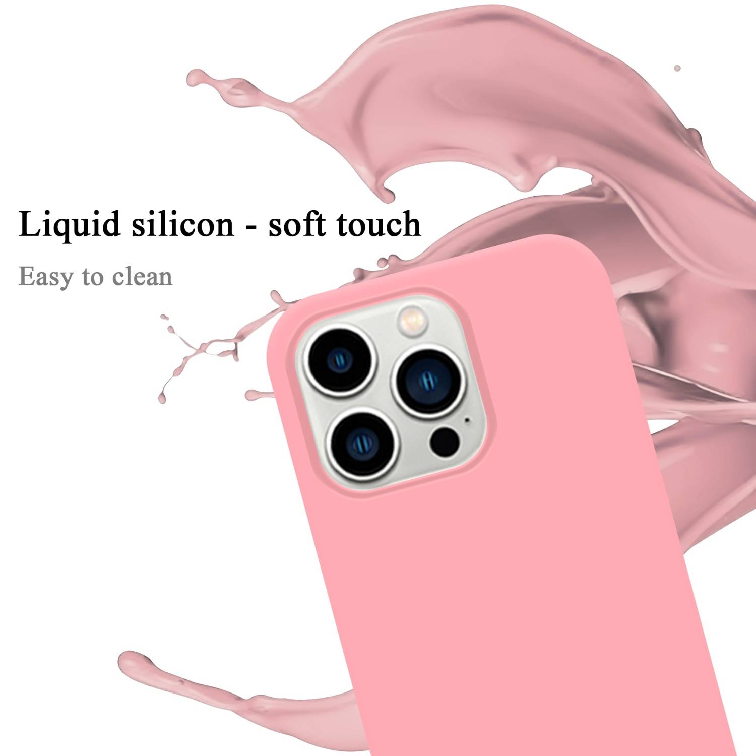 Cadorabo Schutzhülle für Apple iPhone 14 PRO MAX Hülle in Rosa Handyhülle Case Cover TPU Etui-1
