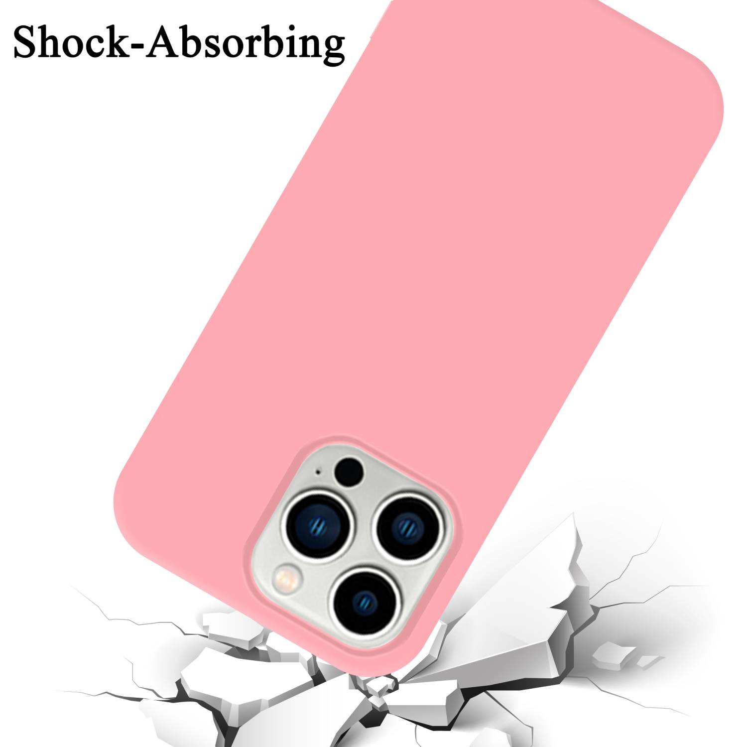 Cadorabo Schutzhülle für Apple iPhone 14 PRO MAX Hülle in Rosa Handyhülle Case Cover TPU Etui-3