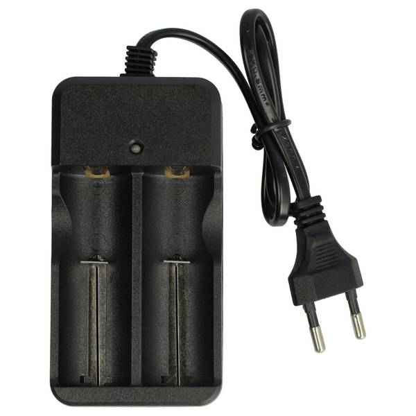 vhbw 2-Fach Akku-Ladegerät kompatibel mit AmpMax Li-Ion-Akkuzellen | Haushaltsbatterien