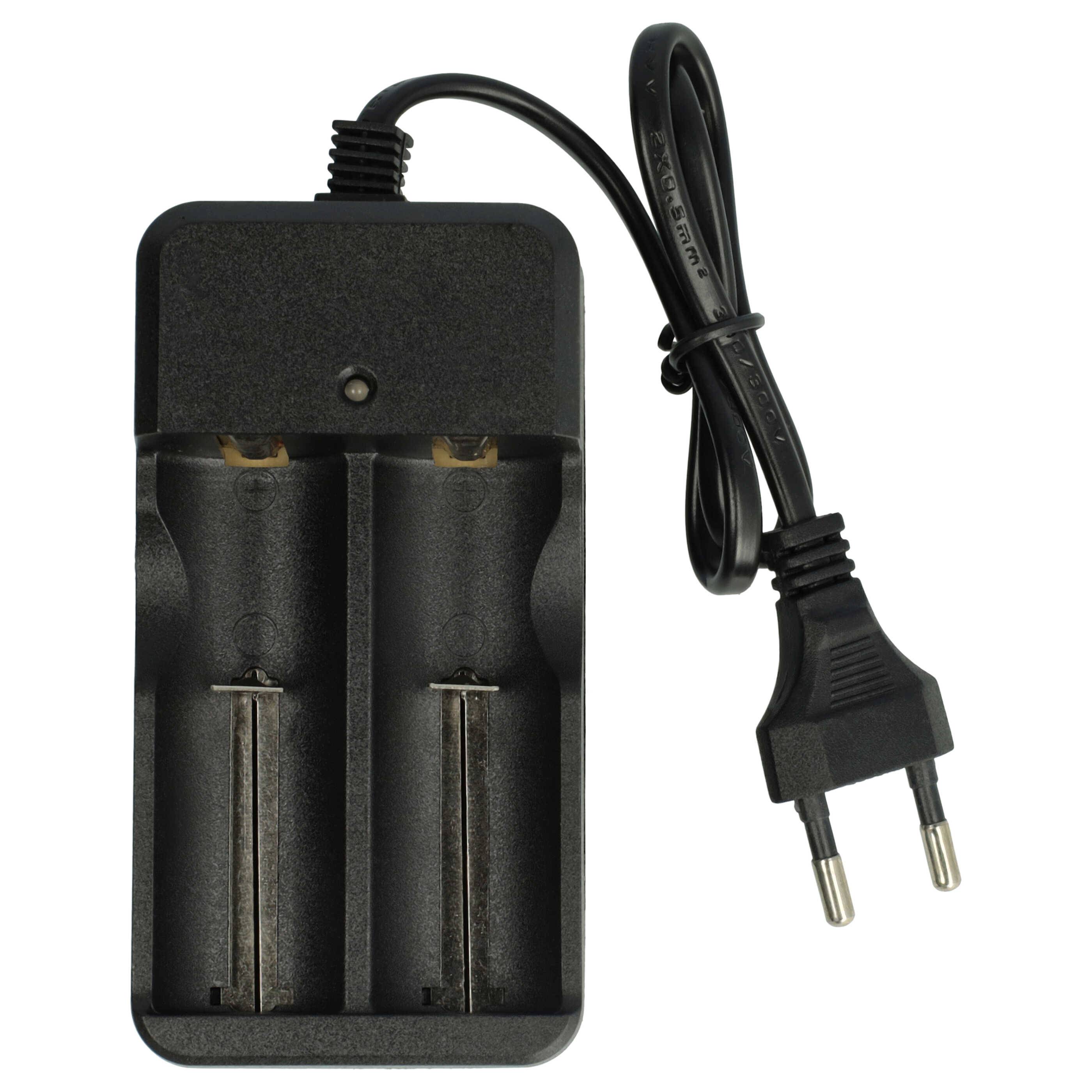 vhbw 2-Fach Akku-Ladegerät kompatibel mit AW Li-Ion-Akkuzellen | Haushaltsbatterien-0