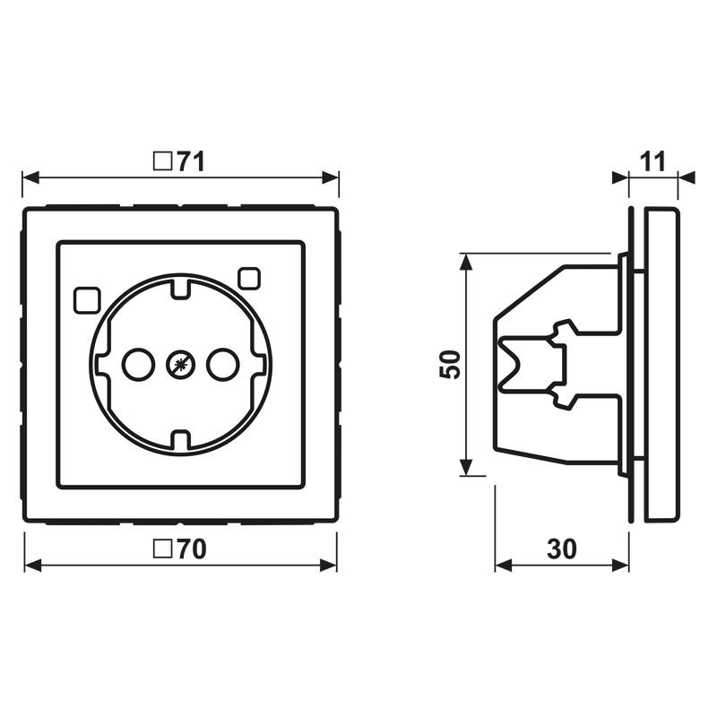 Jung FI-SCHUKO-Steckdose LS 5520.30 WW-2