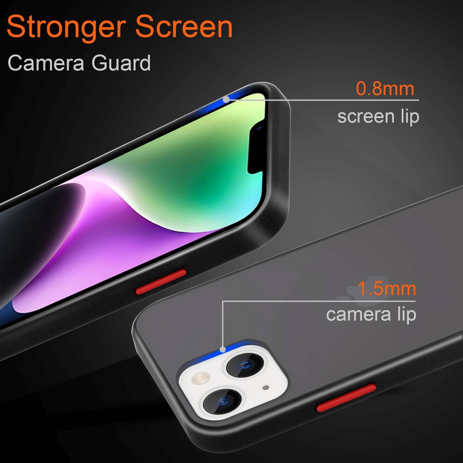 Cadorabo Hülle für Apple iPhone 14 Schutz Hülle in Transparent Handyhülle Hybrid Schutzhülle Etui TPU Silikon-3