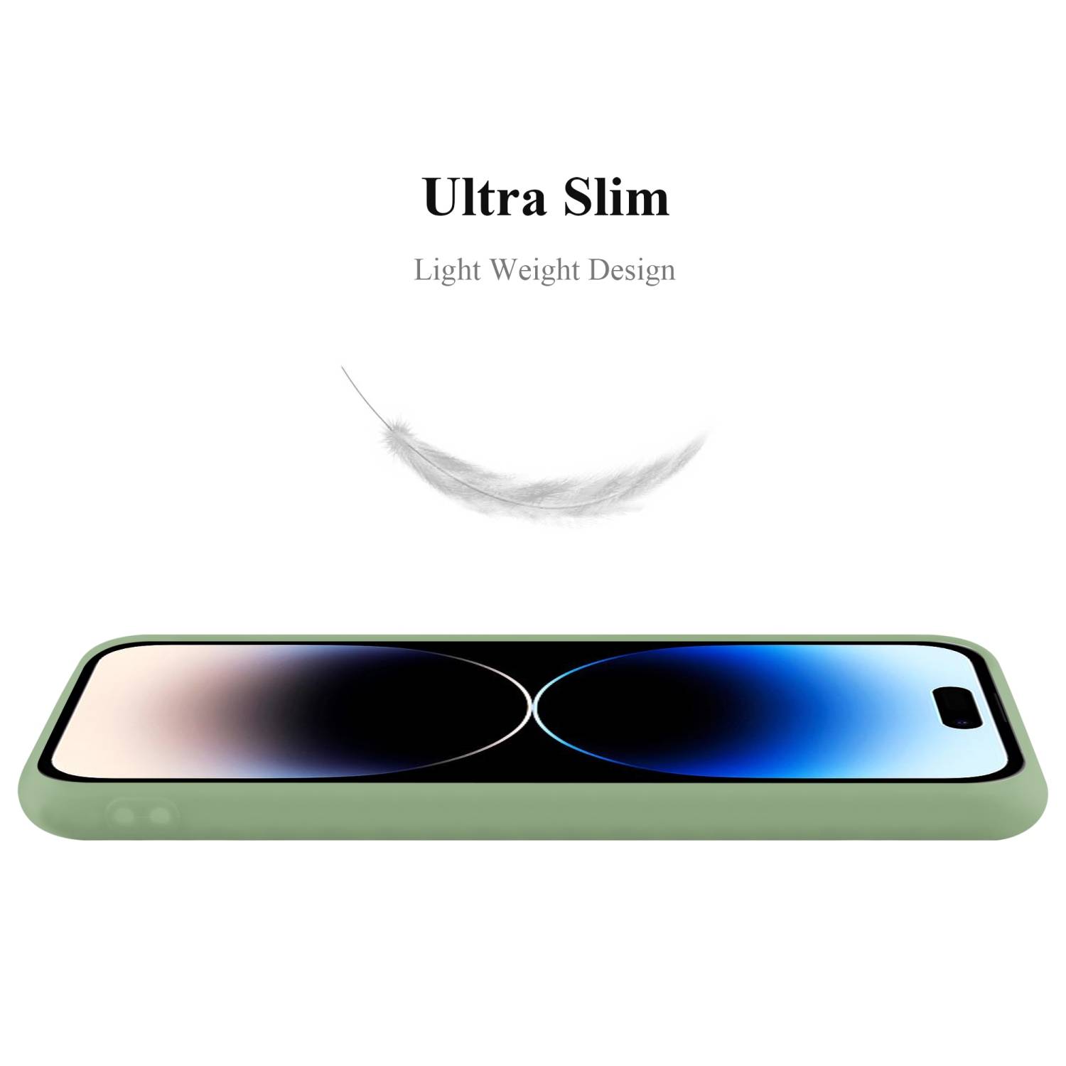 Cadorabo Hülle für Apple iPhone 14 PRO MAX Schutzhülle in Grün Handyhülle TPU Silikon Etui Case Cover-2