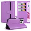 Cadorabo Hülle für Apple iPhone 14 PRO Schutz Hülle in Lila Handyhülle Etui Case Cover Magnetverschluss