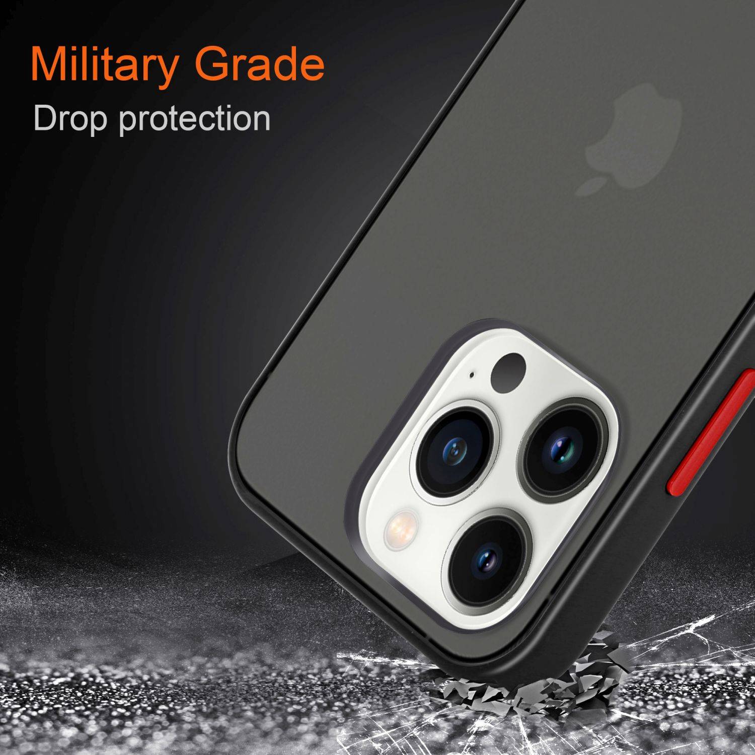 Cadorabo Hülle für Apple iPhone 14 PRO Schutz Hülle in Transparent Handyhülle Hybrid Schutzhülle Etui TPU Silikon-4