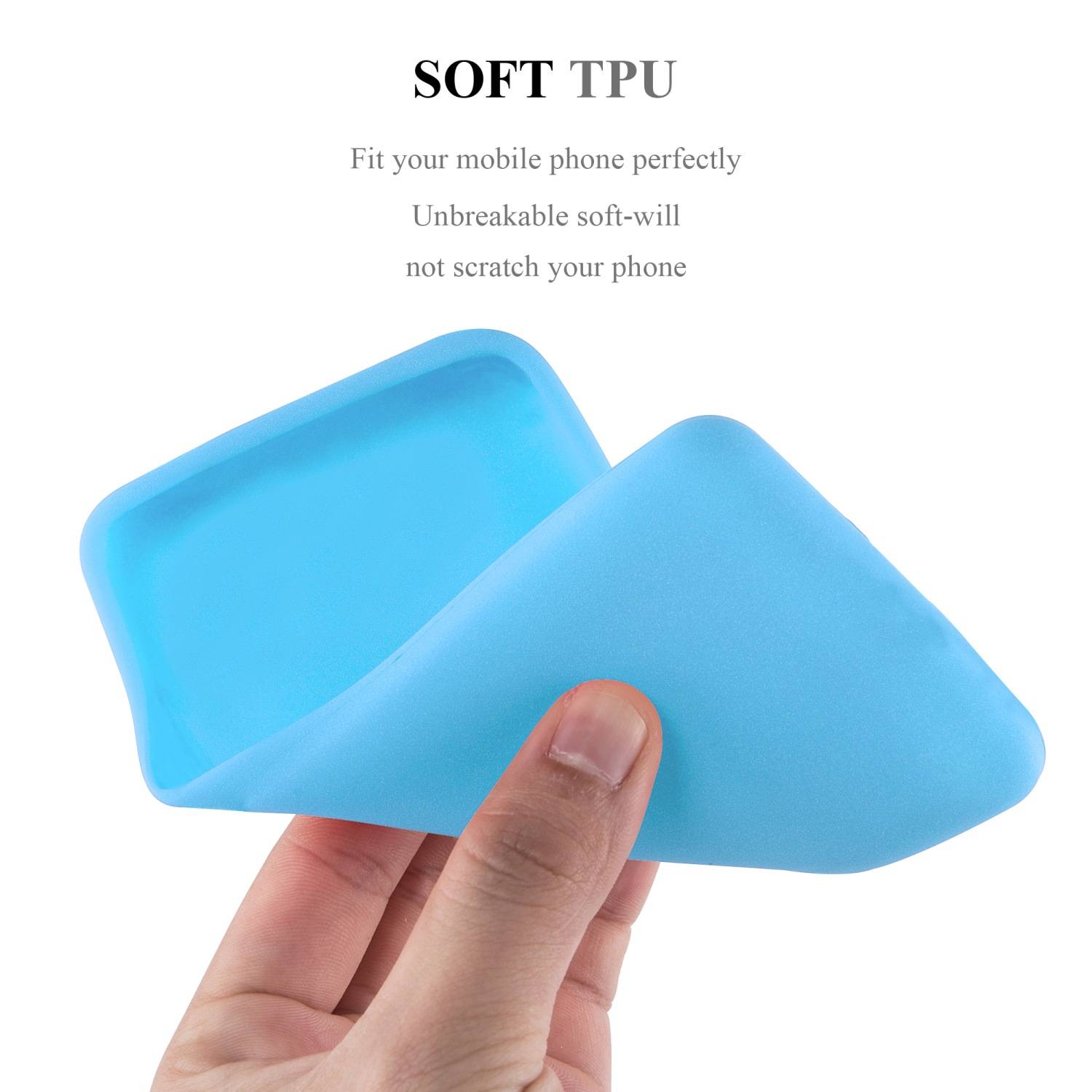 Cadorabo Hülle für Apple iPhone 14 PRO Schutzhülle in Blau Handyhülle TPU Silikon Etui Case Cover-4