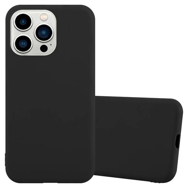 Cadorabo Hülle für Apple iPhone 14 PRO Schutzhülle in Schwarz Handyhülle TPU Silikon Etui Case Cover