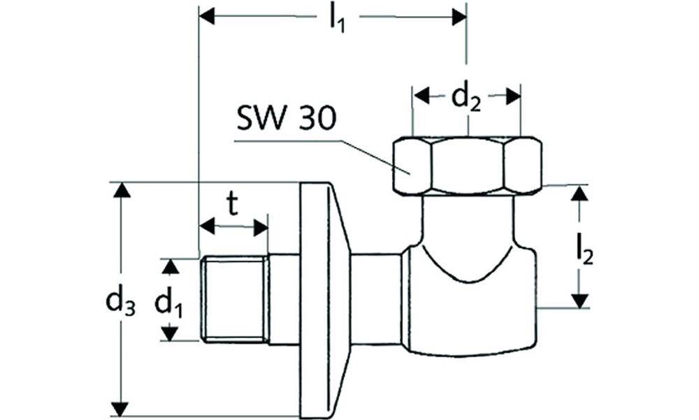 SCHELL Wasserzähler-Anschlussbogen verst Ab 1/2Zollx3/4Zoll ÜM m-2