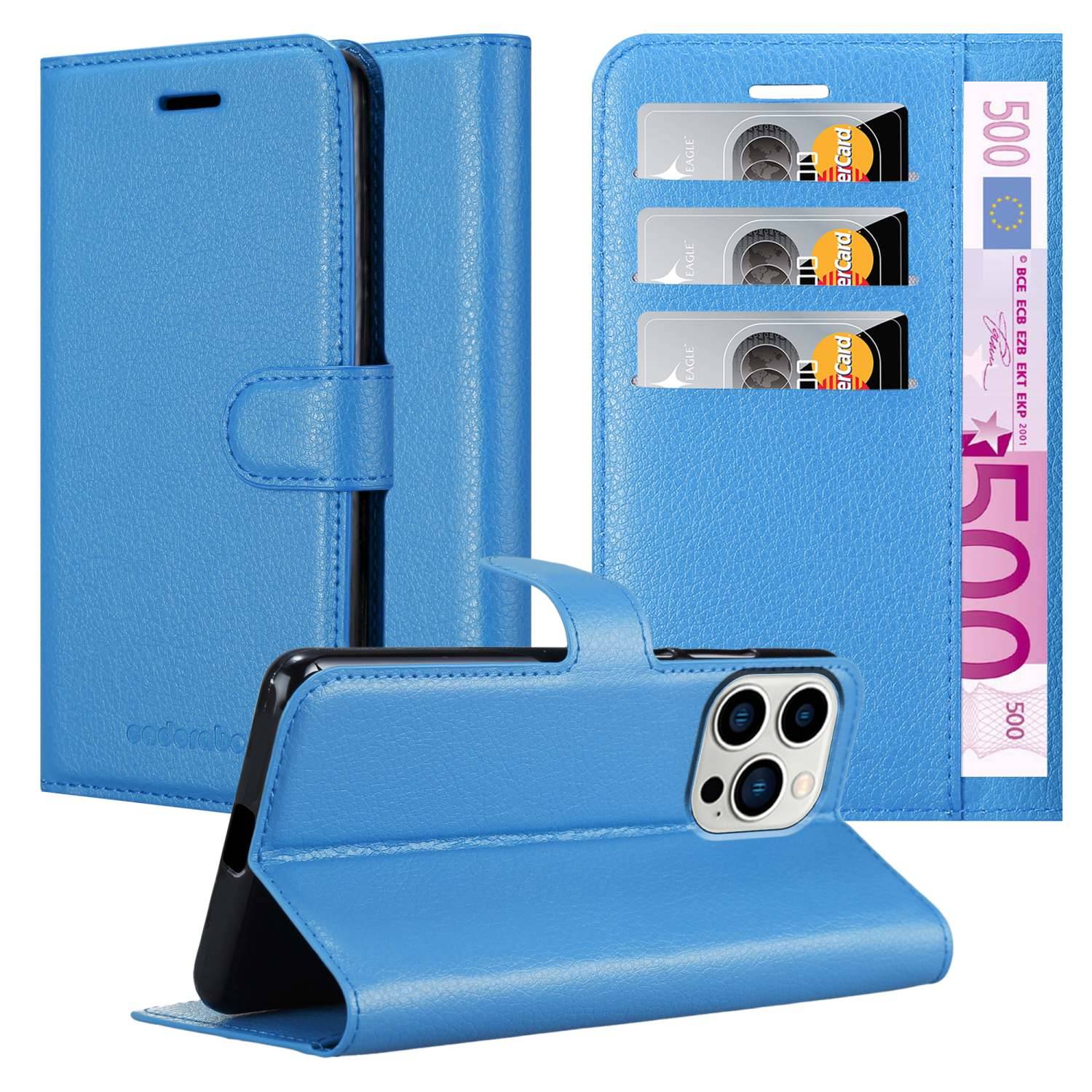 Cadorabo Hülle für Apple iPhone 14 PRO MAX Schutz Hülle in Blau Handyhülle Etui Case Cover Magnetverschluss-0