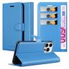Cadorabo Hülle für Apple iPhone 14 PRO Schutz Hülle in Blau Handyhülle Etui Case Cover Magnetverschluss