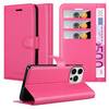 Cadorabo Hülle für Apple iPhone 14 PRO Schutz Hülle in Pink Handyhülle Etui Case Cover Magnetverschluss