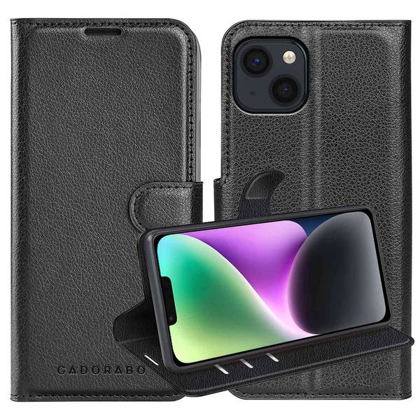 Cadorabo Hülle für Apple iPhone 14 Schutz Hülle in Schwarz Handyhülle Etui Case Cover Magnetverschluss