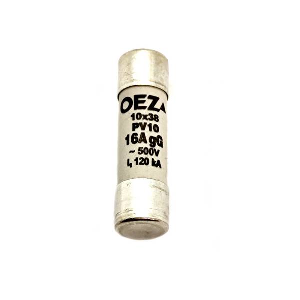 In: 16A Ampere 10 Stück Zylinderische Keramik-Sicherung  AC 500V / DC 250V, Größe 10x38 mm Charakteristik gG, PV10