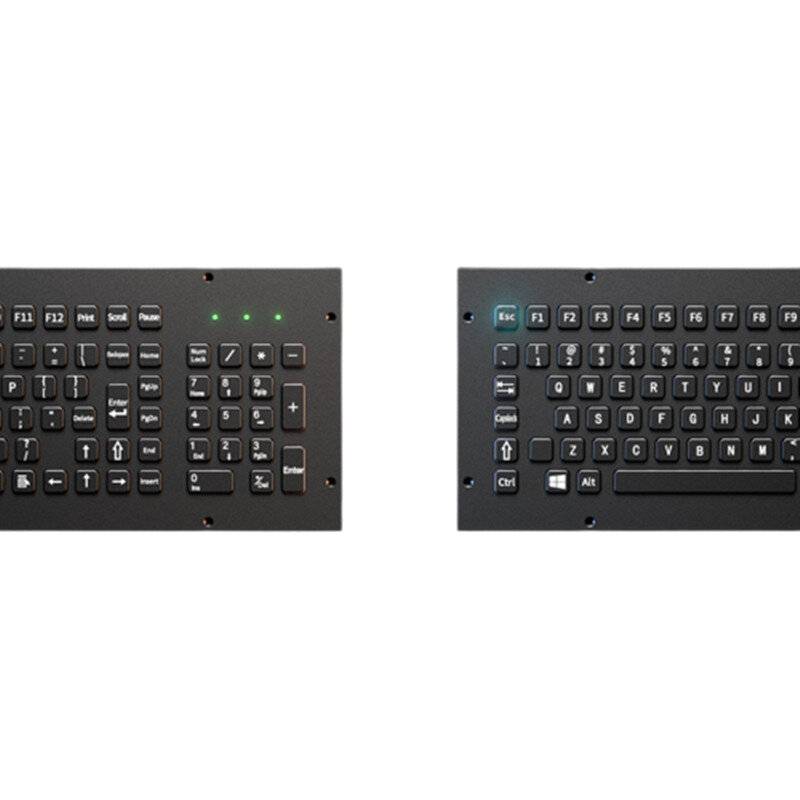 Preisbild für Industrie Tastatur Keyboard ISO-DE Layout Stahl 430mmx159mm IP65 kabelgebunden schwarz