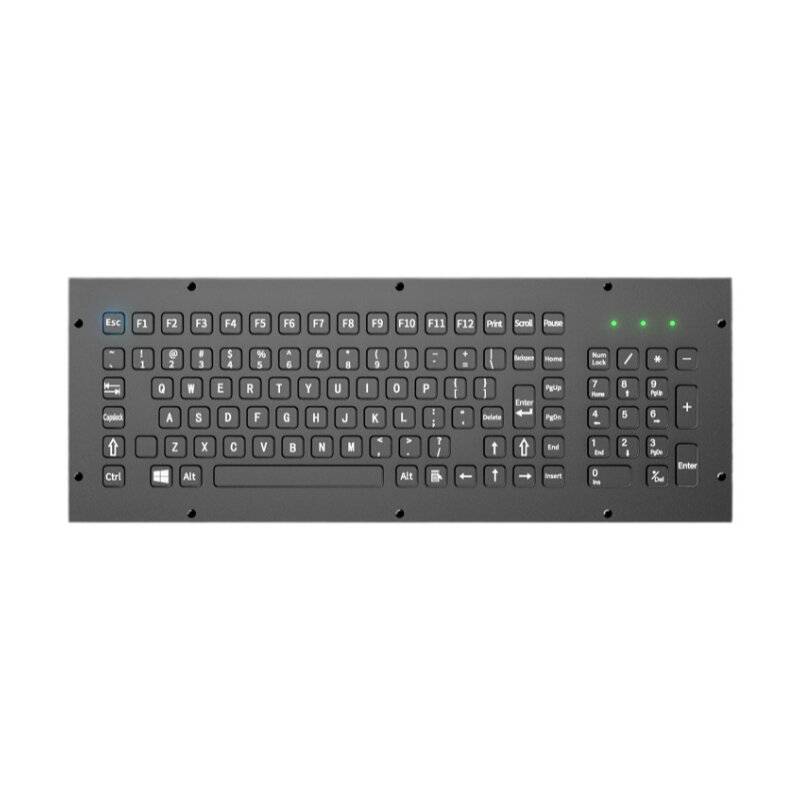 Industrie Tastatur Keyboard ISO-DE Layout Stahl 430mmx159mm IP65 kabelgebunden schwarz-0