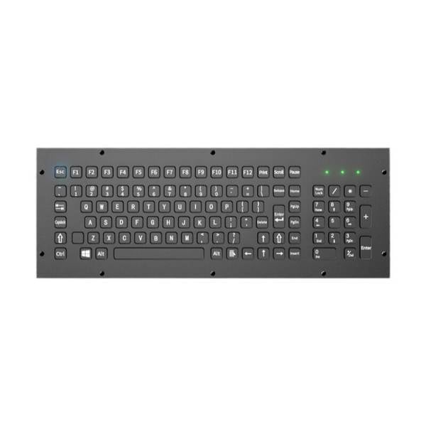 Industrie Tastatur Keyboard ISO-DE Layout Stahl 430mmx159mm IP65 kabelgebunden schwarz
