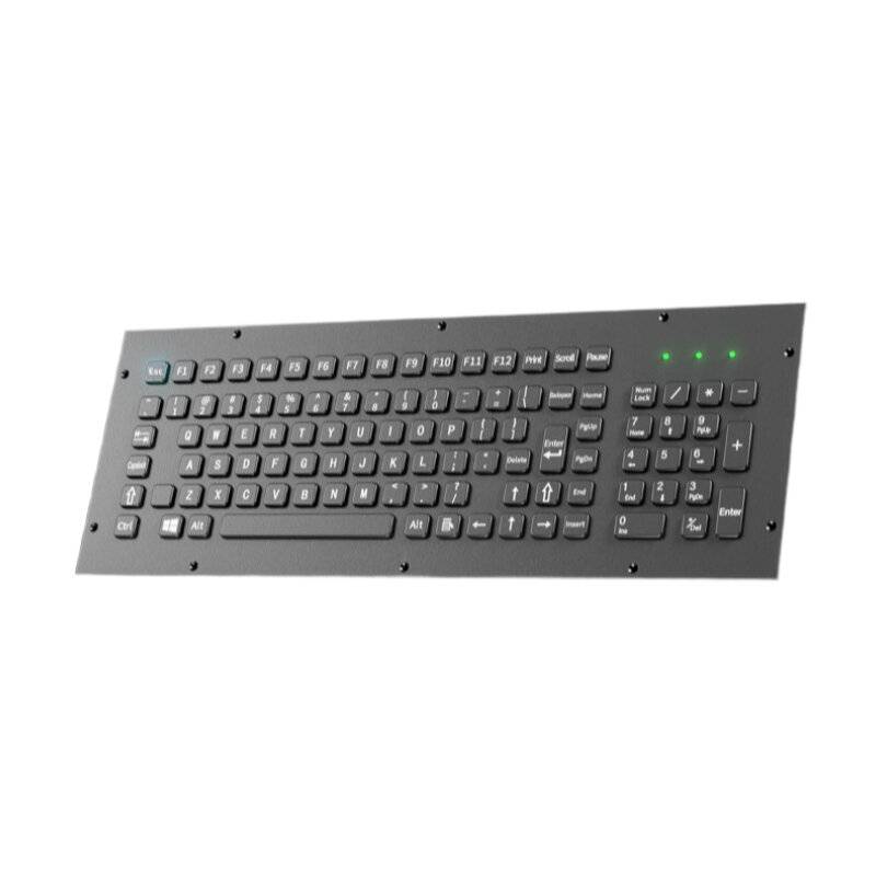 Symbolbild für Industrie Tastatur Keyboard ISO-DE Layout Stahl 430mmx159mm IP65 kabelgebunden schwarz