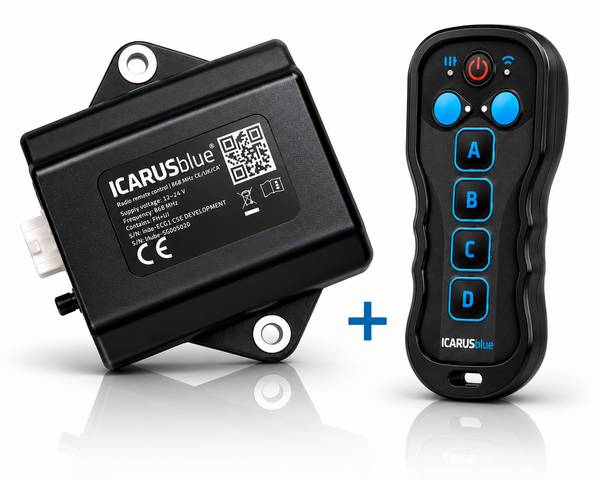ICARUS blue 4-Kanal R-BASIC Set + TM600 + Halter + Anschlusskabel