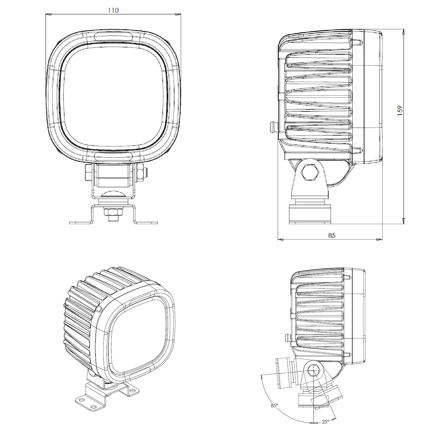 50W LED Arbeitsscheinwerfer 4000lm-2