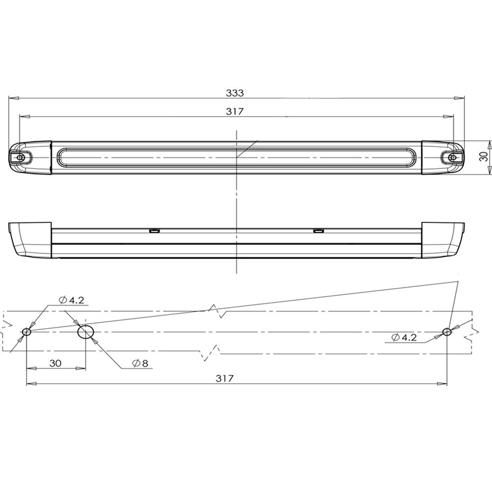 Innenraumleuchte 12V 333mm x 30mm-4