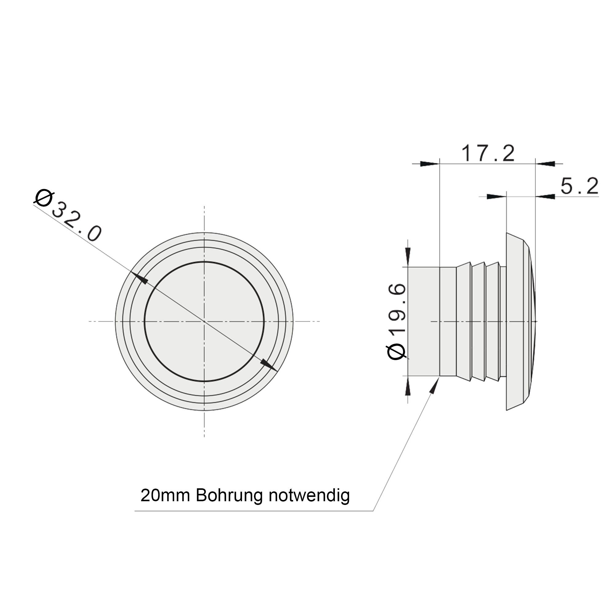 Seitenmarkierungsleuchte BE20 - gelb - rund - versenkbar-4