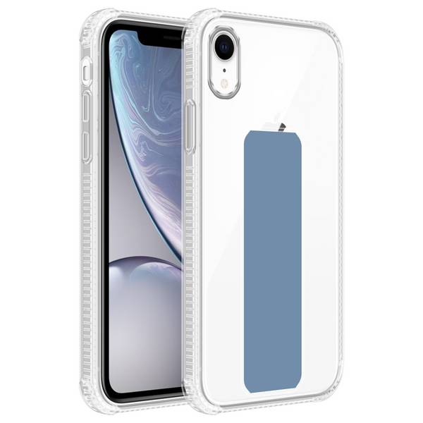 Cadorabo Schutzhülle für Apple iPhone XR Hülle in Blau Etui TPU Silikon Case Cover Standfunktion