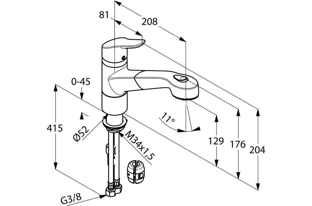 Kludi Spültisch-Einhandmischer OBJEKTA DN 15 chr-2