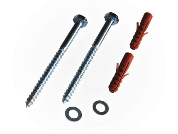 Befestigungsset für Bodenschwellen, 2 Schrauben mit Dübel und U-Scheiben-0