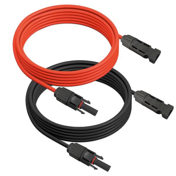 5m Solarkabel Verlängerungskabel rot +schwarz 6mm² mit Solarsteckern Solar