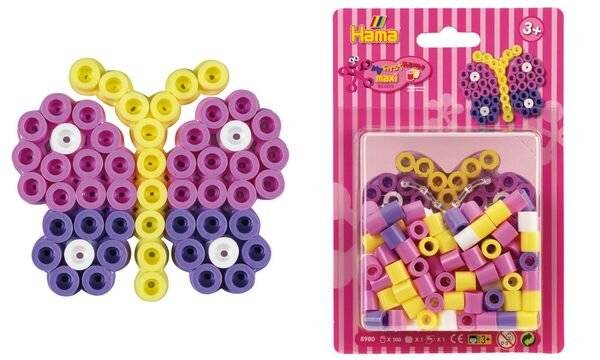 Hama Bügelperlen maxi "Schmetterling", im Blister (58140323)