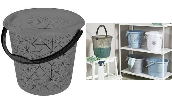 keeeper Deco-Putzeimer ilvie "polygon", rund, 10 Liter (6440986)