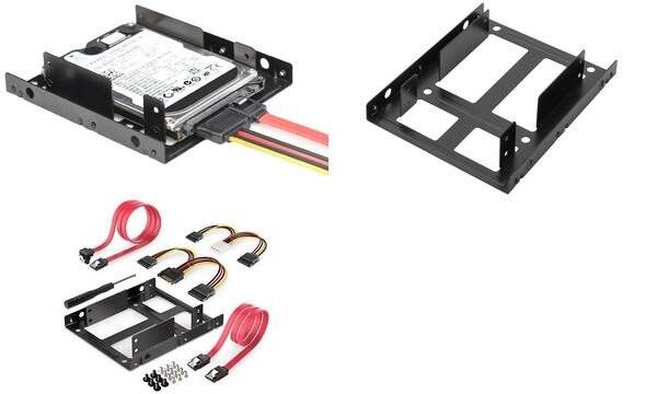 DIGITUS Zweifach 6,35cm 2.5Zoll HDD/SSD Interner Einbaurahmen inkl. Kabelset-5