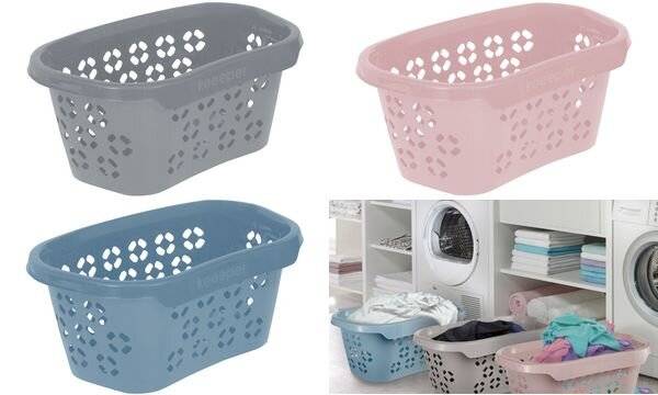 keeeper Wäschekorb ''anton'', Breite: 575 mm, nordic-blue ergonomische Form, Fassungsvermögen: 30,5 Liter, Material:-1